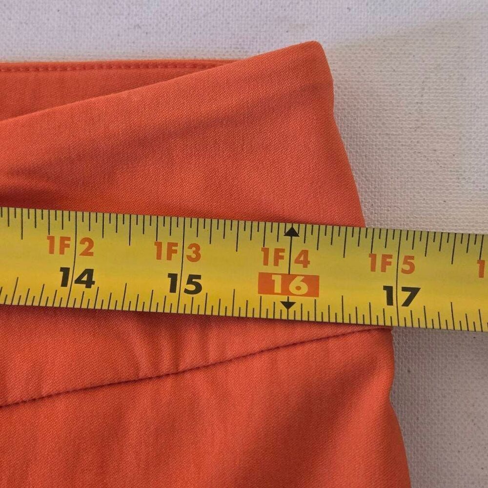 Peck & Peck Womens Zipper Ankle Pull-on Capri Pants Orange Size 12 - Picture 7 of 11